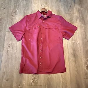 Game Guard Button Down (Maroon)